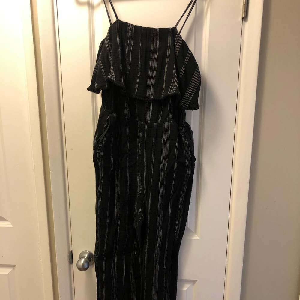 It’s A New Day Striped Black Romper